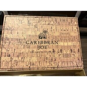 Caribbean Joe Metal Flask Metal Cufflinks Metal Tie Clip Set Groomsman Gift Set